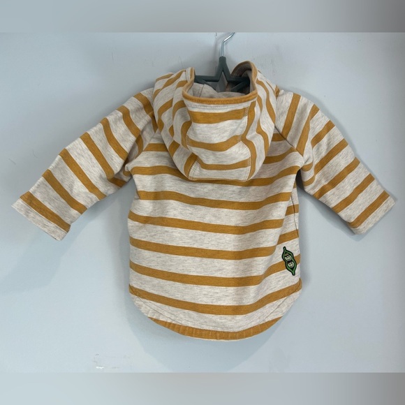 Peekaboo Beans Zip-Up Sweatshirt with Hood Stripes Size 3-6M Gender Neutral - Picture 2 of 5